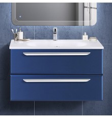 Тумба с раковиной Cezares Eco 75, sapfiro, 2 ящика, ручки хром