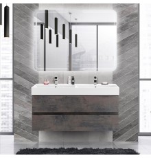 Мебель для ванной комнаты Cezares Molveno 46 120 ossido, с раковиной Cezares CZR-MIL-120-2-LVB
