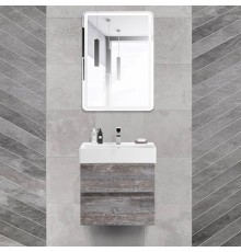Мебель для ванной комнаты Cezares Molveno 46 60 legno grigio, с раковиной Cezares CZR-MIL-60-LVB