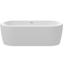 Акриловая ванна Cezares Slim SLIM CENTRAL-180-80-60-W37-SET 180x80 см, отдельностоящая, овальная, с каркасом, со сливом-переливом