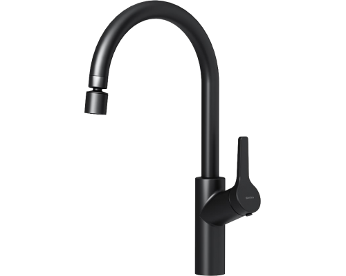 Смеситель для кухни Damixa Eclipse 310722300 с двухрежимным регулируемым аэратором, черный