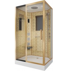 Душевая кабина Niagara Luxe 7711GL золото, с сиденьем