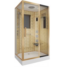 Душевая кабина Niagara Luxe 7711GR золото, с сиденьем
