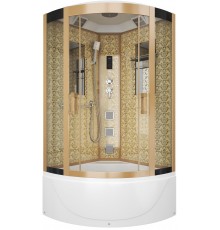 Душевая кабина Niagara Luxe 7790G золото, с высоким поддоном, с сиденьем