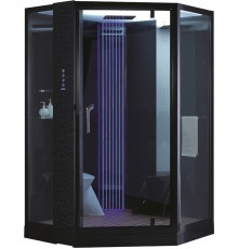 Душевая кабина Orans SR-89106S черная, с низким поддоном и хамамом