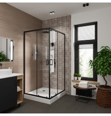 Душевой уголок Niagara Nova NG-6809-08 BLACK 100x100, квадратный, черный