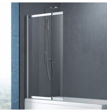 Шторка на ванну Cezares Slider VF-11-90/150-C-Cr стекло прозрачное
