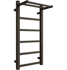 Полотенцесушитель электрический Двин Fj Plaza Neo 80/40 чёрный матовый, с полкой