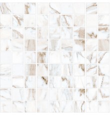 Мозаика Kerranova Marble Trend K-1001/LR/m01 Calacatta Gold лаппатированная, морозостойкая 30x30