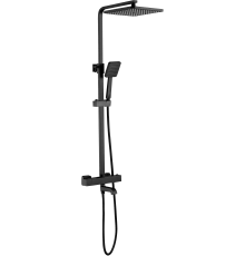 Душевая стойка ESKO Singapore Black STT5054 BL с термостатом, черная
