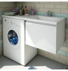 Тумба с раковиной Эстет Dallas Luxe 110 R подвесная, 1 ящик, под стиральную машину