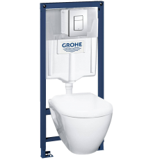 Комплект Grohe Solido 39186000 подвесной унитаз + инсталляция + кнопка
