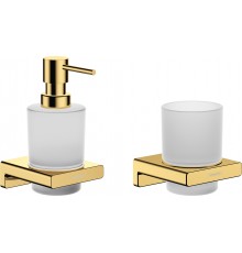Набор Дозатор Hansgrohe AddStoris 41745990 полированное золото + Стакан 41749990 полированное золото