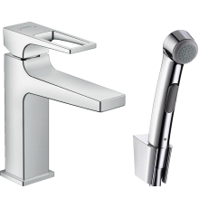 Смеситель для раковины Hansgrohe Metropol 74522000 с гигиеническим душем, хром