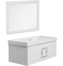 Мебель для ванной комнаты La Fenice Cubo 80 белая, ручка хром