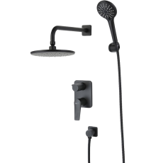 Душевой комплект Lemark Bronx LM3729BL С ВНУТРЕННЕЙ ЧАСТЬЮ, черный