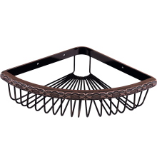 Полка Lemark Jasmine LM6681ORB для душа, угловая, черная бронза