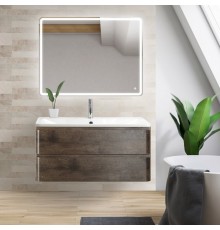 Мебель для ванной комнаты BelBagno Albano 80 подвесная, robere nature grigio