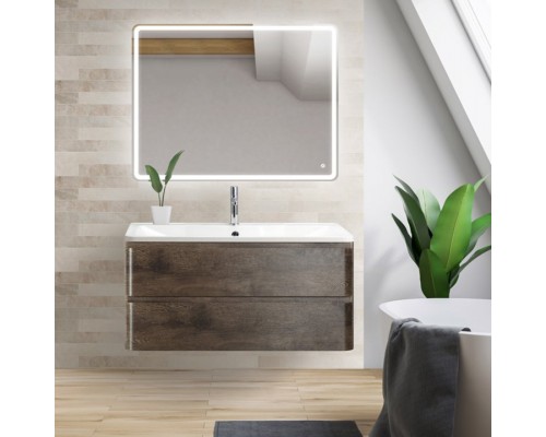 Мебель для ванной комнаты BelBagno Albano 80 подвесная, robere nature grigio
