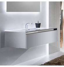 Тумба с раковиной Sanvit Кубэ -1 120 белый глянец