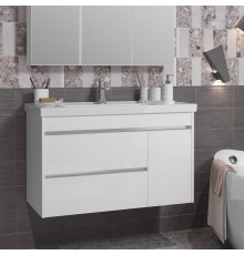 Тумба с раковиной Opadiris Фреш 100 белая, вар.2