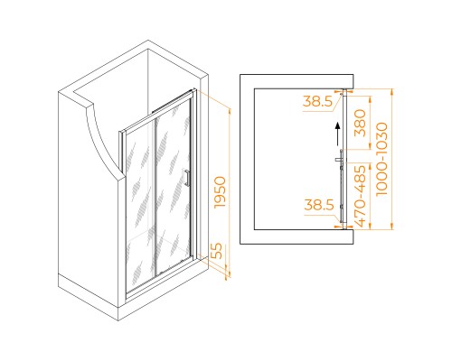 Душевая дверь RGW PA-016 1000