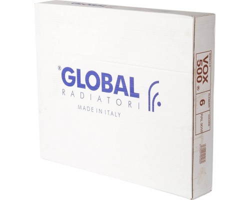 Радиатор алюминиевый Global VOX- R 500 6 секций боковое подключение (белый RAL 9010) VX05001006 (VX05001006)