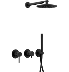 Душевой комплект Remer X Style X96S02O С ВНУТРЕННЕЙ ЧАСТЬЮ, чёрный матовый