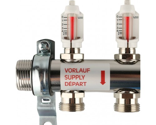 *12081111002 REHAU RAUTHERM S Распределительный коллектор HKV-D на 11 контуров нерж .сталь (без шаровых кранов) (12081111002)