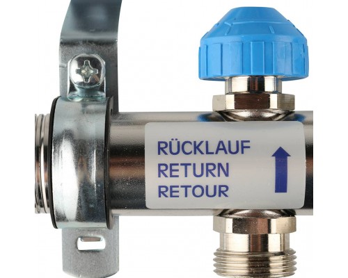 *12081211002 REHAU RAUTHERM S Распределительный коллектор HKV-D на 12 контуров нерж .сталь (без шаровых кранов) (12081211002)