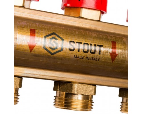 Распределительный коллектор из латуни с расходомерами STOUT 12 выходов (SMB 0473 000012) Распределительный коллектор из латуни с расходомерами STOUT 12 выходов (SMB 0473 000012)