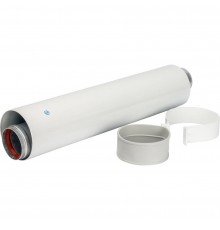 Труба коаксиальная STOUT 500 мм п/м DN60/100 уплотнения и хомут в комплекте SCA-6010-000500 (SCA-6010-000500)