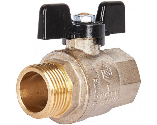 Кран шаровой STOUT полнопроходной, ВР/НР, ручка бабочка 1 (SVB-0004-000025)