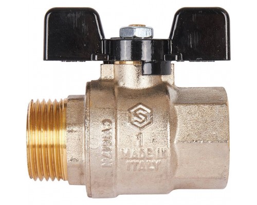 Кран шаровой STOUT полнопроходной, ВР/НР, ручка бабочка 1 (SVB-0004-000025)