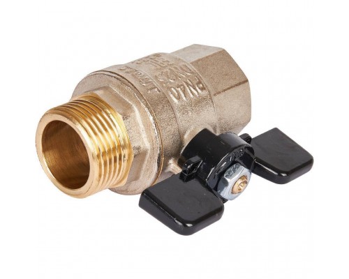 Кран шаровой STOUT полнопроходной, ВР/НР, ручка бабочка 1 (SVB-0004-000025)