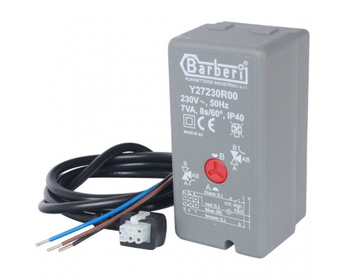 Сервопривод STOUT для 3-ходовых зональных клапанов, 230V, время движения 8 сек., 1 м (SVM-0071-230008)