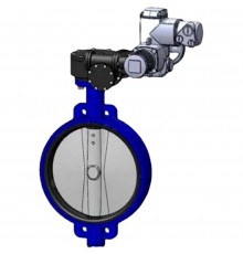 Затвор поворотно-дисковый Tecofi VPE4448 DN 350 PN 16 межфланцевый из чугуна EPDM с эл/приводом AUMA SA 07.2 400В (VPE4448-U04EP0350)