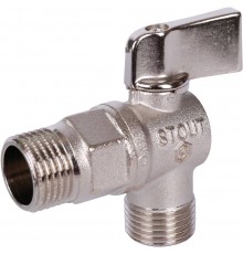 Кран шаровой STOUT угловой для бытовой техники 1/2 (SVB-0059-001212)