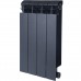 Радиатор биметаллический Global STYLE PLUS 500 4 секции боковое подключение (цвет cod.07 grigio scuro opaco mettalizzato 2748 (черный)) 155264 (155264)