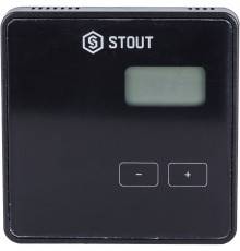 Беспроводной комнатный регулятор STOUT R-8b, черный STE-0101-008002 (STE-0101-008002)
