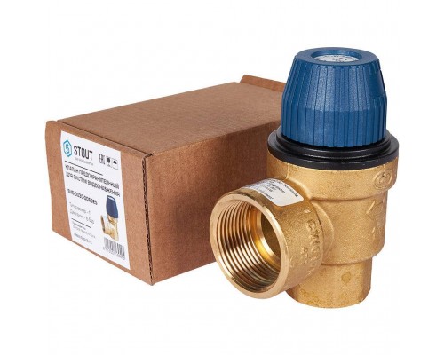 Предохранительный клапан для систем водоснабжения STOUT 6 бар 1х1 1/4 (477.362) SVS-0030-006025 (SVS-0030-006025)