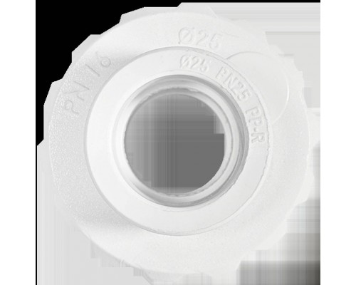 Муфта разъемная Pro Aqua d= 25 PP-R пластиковая Белая PN 10 (PA19010)