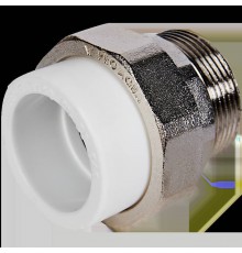 Муфта комбинированная Pro Aqua d=40-1.1/2 PP-R разъемная (американка) НР Белая (PA21021)