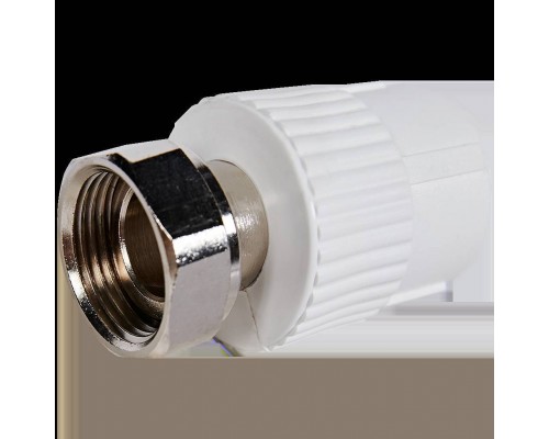 Муфта Pro Aqua d=25-3/4 PP-R с накидной гайкой Белая (PA29014)