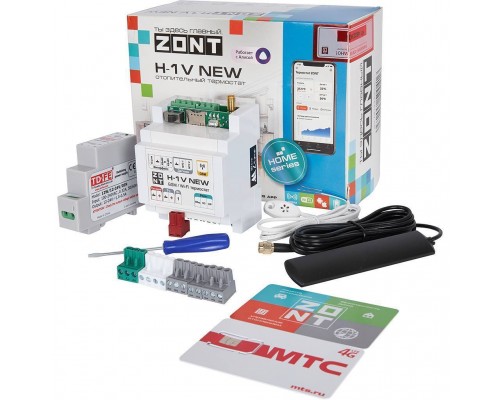 Термостат ZONT H-1V New GSM-Climate с GSM-модулем и адаптером 220/12 В ML00005890 (ML00005890) Термостат ZONT H-1V New GSM-Climate с GSM-модулем и адаптером 220/12 В ML00005890 (ML00005890)