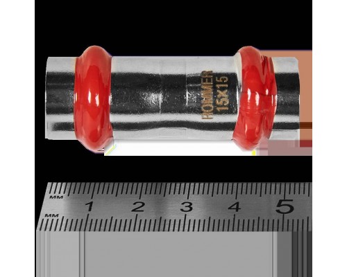 Муфта ROMMER равнопроходная, 15, из нержавеющей стали прессовой (RSS-0017-000015) Муфта ROMMER равнопроходная, 15, из нержавеющей стали прессовой (RSS-0017-000015)