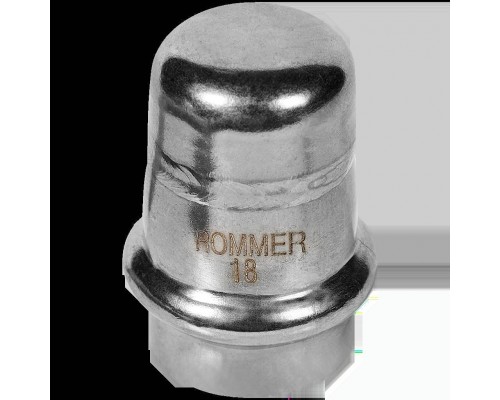 Заглушка ROMMER 18 из нержавеющей стали прессовой (RSS-0025-000018) Заглушка ROMMER 18 из нержавеющей стали прессовой (RSS-0025-000018)