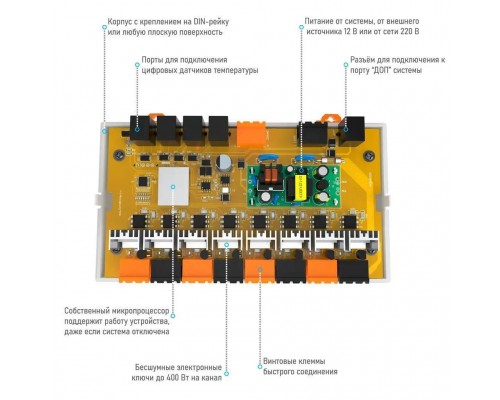 Блок управления смесительными контурами (ПИД-регулятор), RS485 (Modbus) Ectocontrol ec01060 (ec01060) Блок управления смесительными контурами (ПИД-регулятор), RS485 (Modbus) Ectocontrol ec01060 (ec01060)