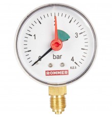 Манометр радиальный ROMMER 63 мм с указателем предела 1/4 (RIM-0008-630408)