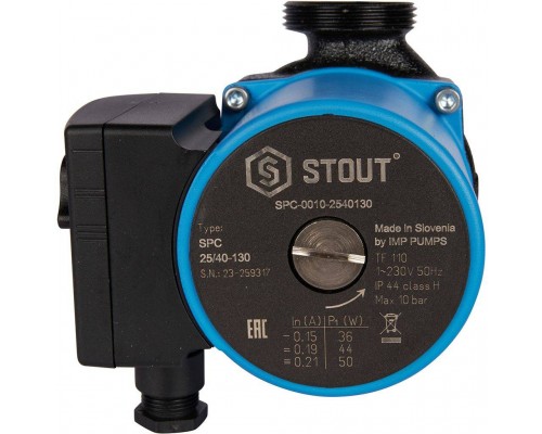 Насос циркуляционный STOUT 25/40-130 SPC-0010-2540130 (SPC-0010-2540130) Насос циркуляционный STOUT 25/40-130 SPC-0010-2540130 (SPC-0010-2540130)
